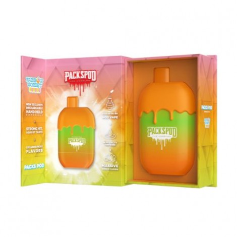 Packwood Packspod 5000 - Disposable Vape Device - Rainbow Sorbet